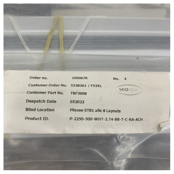 Dometic OceanAir Marine Blinds White 2250 x 500mm 