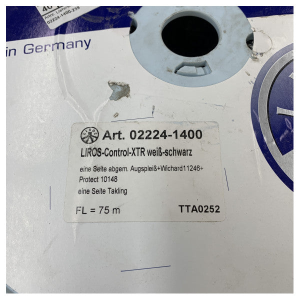 حبل Liros Hanse 675 Control-XTR Dyneema بقطر 14 مم رمادي 75 م - 02224-1400 