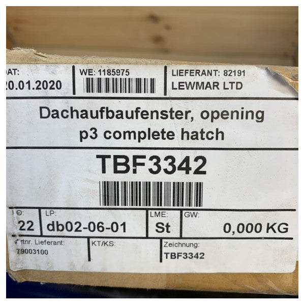 Lewmar Hanse 675 Flush 3G Avattava Porthole Musta - 79003100 - TBF3342 