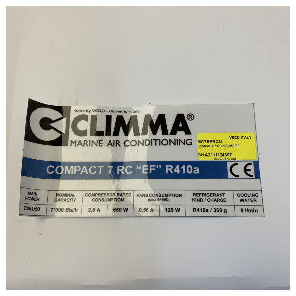Veco Marine Stand Alone Aircondition 7000 BTU 230V - MC7EFRCU 