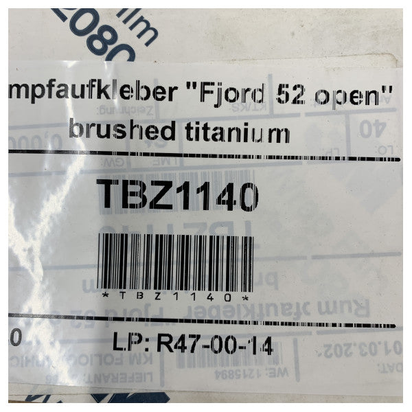 Наклейка на корпус Fjord 52 Open з обробкою антрацитового кольору з логотипом 771 x 85 мм - TBZ1140 