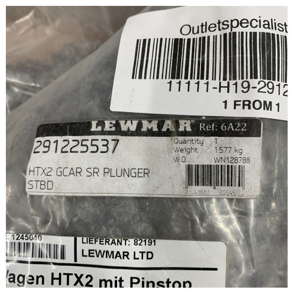 Lewmar HTX2 Genoa Car, jossa on Pin-Stop Musta - 291225537 