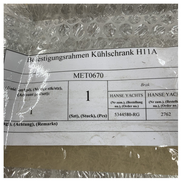 Isotherm Rustfritt Stål CD-30 Kjøleskap Bygg-In Ramme - H11A-5500-901-0 