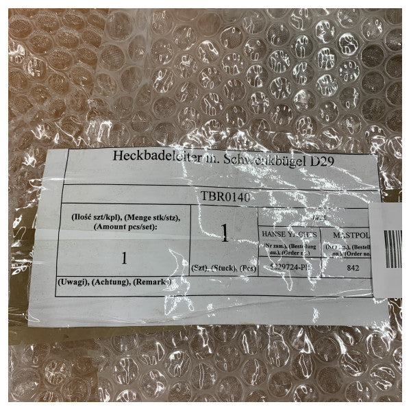 درج الاستحمام القابل للطي من الفولاذ المقاوم للصدأ 3 خطوات - TBR0140 من هانسي 315 وديهلر 29 