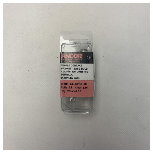 Ancor Bajonett-Glühbirne Marinequalität 1.04A 12V 13.3W