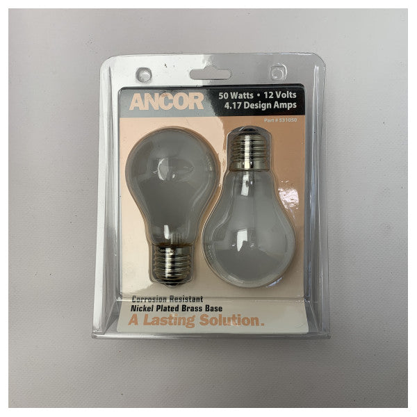 2x Ancor marine grade light bulb 12V 50W - 531050