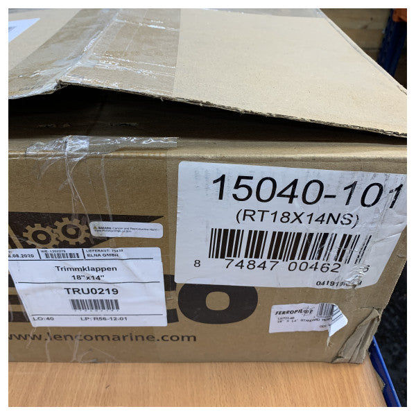 Kit de Tabulação de Trim Marinho Lenco em Aço Inoxidável 18 x 14 Polegadas 12V - 15040-101 