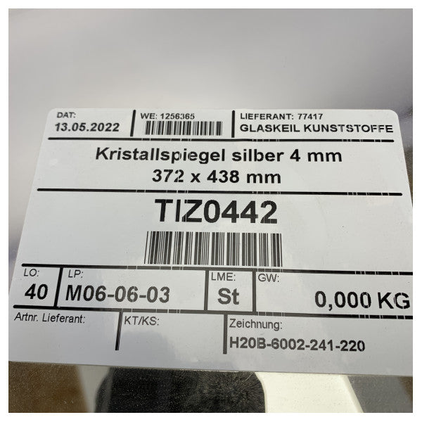 Hanse Yachts Spiegel TIZ0442 372 x 438 mm - Luxe Jacht Hardware - Ongebruikt