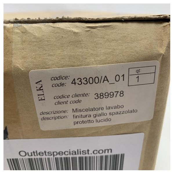 Elka Grayton polert rustfritt stål høy vask ensidig blandebatteri - 43300/A-01 