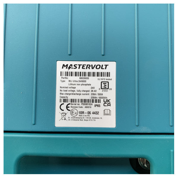 Mastervolt MLI Ultra Lithium Batterie 24V/6000 6 kWh - 66026000