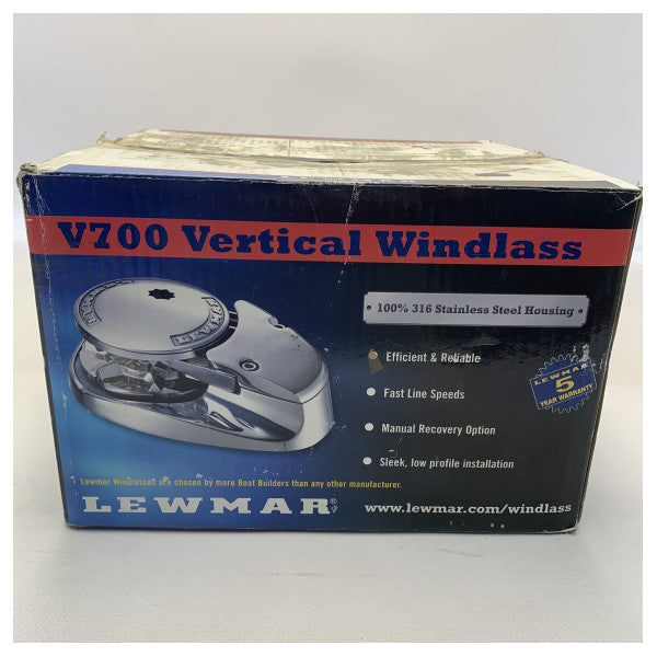 Lewmar V700 12V 6/7mm ステンレススチール製電動アンカーウィンチ - 6670011108-312