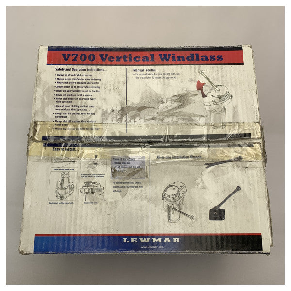 Lewmar V700 12V 6/7mm ステンレススチール製電動アンカーウィンチ - 6670011108-312