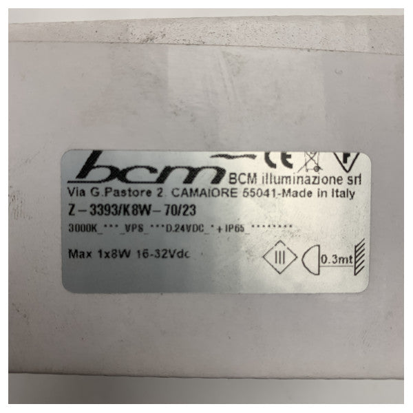 BCM морска LED прожектор 8W 3000K IP65 12 / 24V - 3393/K8W-70/2 