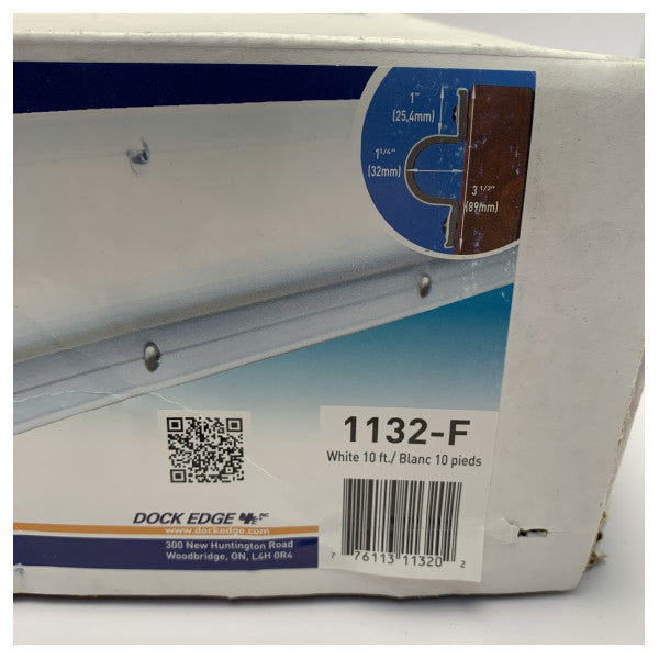 Dock Edge C Guard valkoinen suojapuskurirulla 10 ft - 1132-F - 1132-F