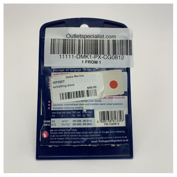 Spinlock PX-CG0812 Powerclutch Kam Klips 8-12mm 