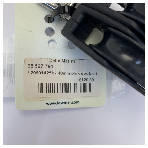 Lewmar Dubbel Block med två skivor 40 mm - 10 mm - 29901425BK 