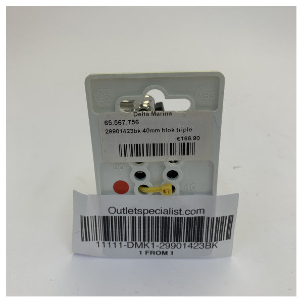 Lewmar Control Block Triple Disc 40 mm 10 mm - 29901423BK 