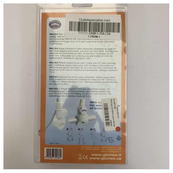 Glomex RA134 Marine Antenna Bracket Adjustable