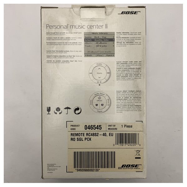 Ασύρματο τηλεχειριστήριο Bose RC 48 για το Personal Music Center II