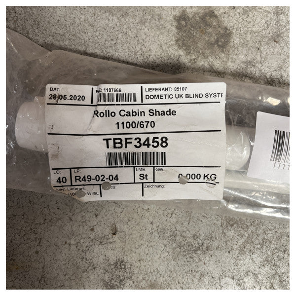 OceanAir Marine Cabin Roller Blind 1100x670mm � Kestävä aurinkovarjo veneen ikkunoihin