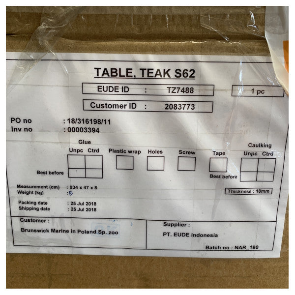 Uttern Teak-Klapptisch für S62 � Langlebige, wetterbeständige Boots- und Yachtmöbel