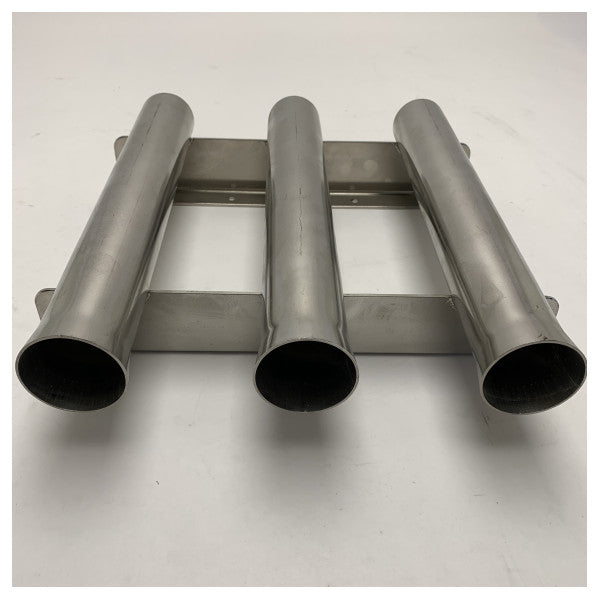 Nautinox Marine Stainless Steel Fishing Rod Holder 3 Tubes - 2166