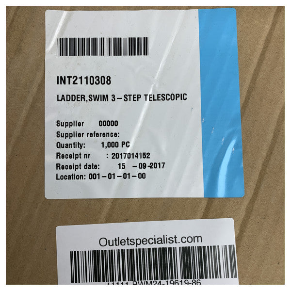 Garlick Telescopika tal-Inox għall-Ladder tal-Baħar 3 Passi Anti-Slip - 19619-86 