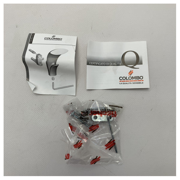 Colombo LINK AR27 krominen kangaskoukku � Kestävä meri-luokan metallinen takkikoukku kosteuden ja korroosionkestävyyden vuoksi