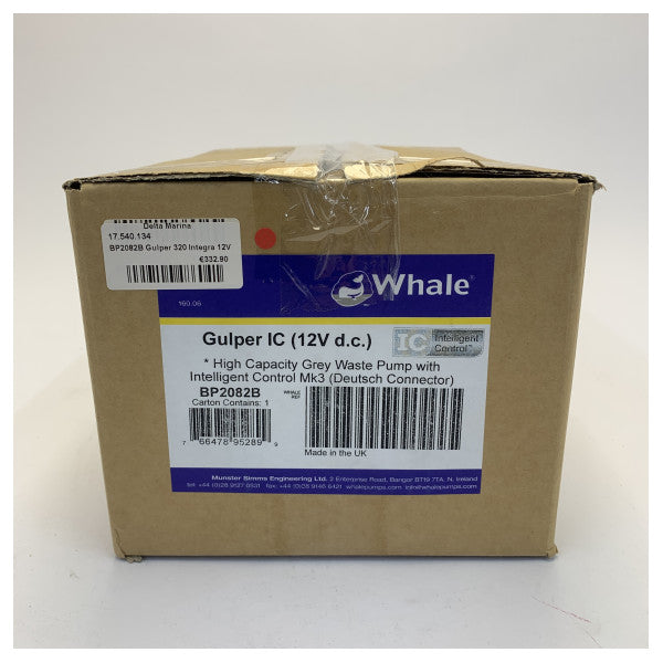 Whale BP2082B Gulper Iswed Pumpa tal-Waste tal-Ilma 12V - 19L/m 