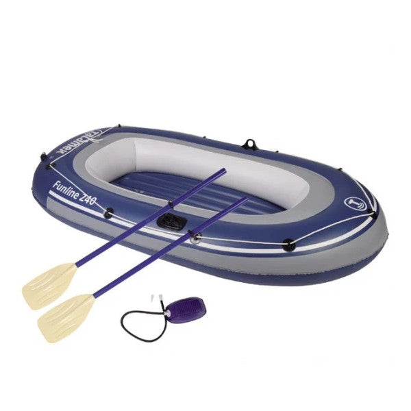 Talamex Funline 240 Gommone Inflabile Blu - Inclusi Remi, Pompa e Kit di Riparazione 