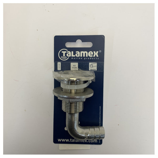 Talamex 17613001 Stainless Steel 316 Right-angle Hull Fitting Yacht Hardware