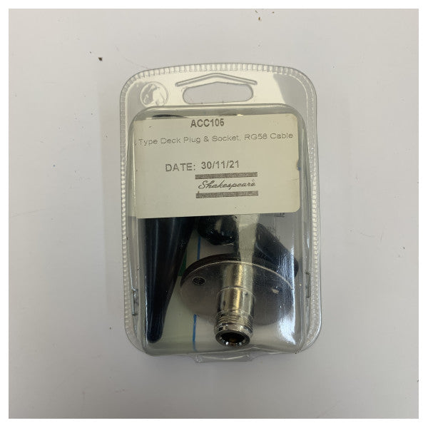 Shakespeare ACC106 Marine Deck Connector Socket for Antennas and Electronics