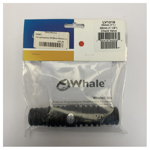 Valvola di non ritorno Whale LV1218 25-28 mm Nera 