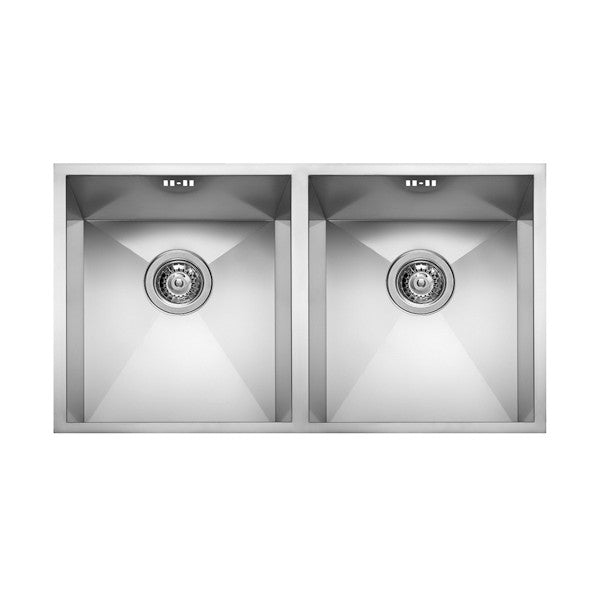 Cuba de cozinha dupla em aço inoxidável Foster Quadra - 1208/890 