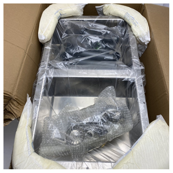 Cuba de cozinha dupla em aço inoxidável Foster Quadra - 1208/890 