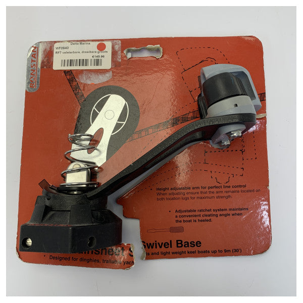 Ronstan RF7 Baza tal-Kam Cleat għall-Mainsheet li tiċċaqlaq 