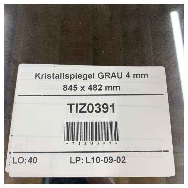 Hanse Yachts Kristallspiegel Grau 4mm - 845 x 482 mm - Yacht Innenraum Spiegel 