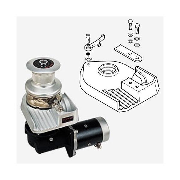 Lofrans Leopard 12V 1200W 8 mm Anker Winch mit Capean - 70628