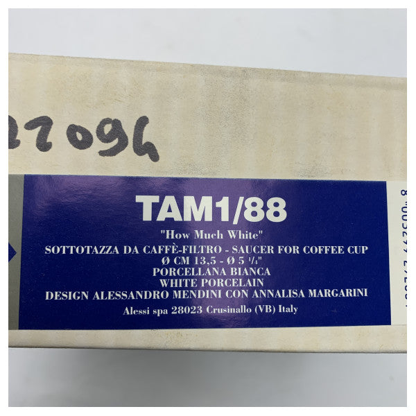 Біла порцелянова підставка Alessi від Alessandro Mendini - елегантна морська підставка для кавових чашок для морських столів
