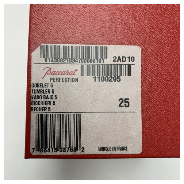 Набір кришталевих стаканів Baccarat Perfection - міцний та елегантний скляний посуд для морського та повсякденного використання