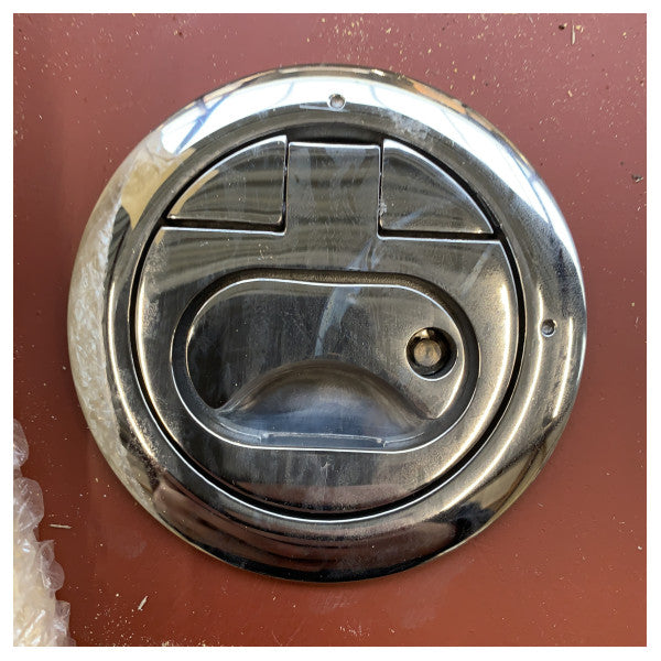 Porta plana de alumínio de grau marítimo CRN 710x730x250mm com fechadura de aço inoxidável � Escotilha durável à prova de intempéries para barcos e mastros