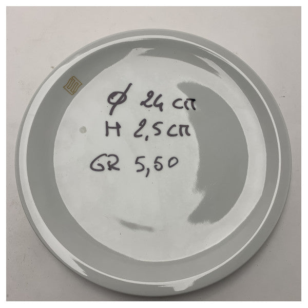 Міцна керамічна тарілка Ferretti 24 см для морського використання - легко миється та підходить для посудомийної машини