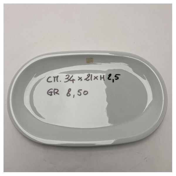 Високоякісна овальна керамічна таця Ferretti - міцна, стійка до погодних умов таця для морського використання