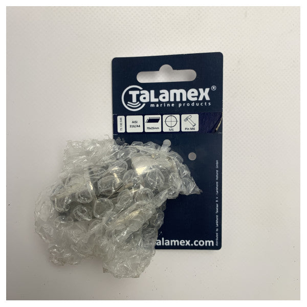 Acoplamento marítimo de aço inoxidável M6 - encaixe de barco durável e resistente à corrosão 70x25mm