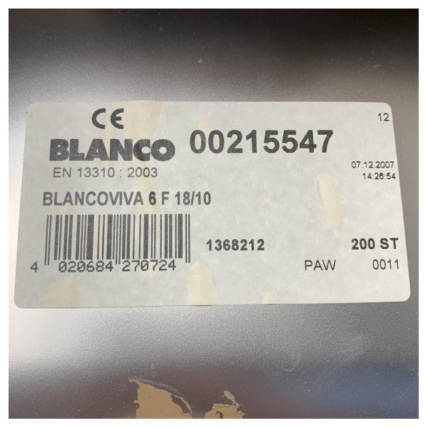 Blanco Blancoviva 6 F 18/10 морска мивка от неръждаема стомана - трайна, устойчива на корозия кухненска мивка за лодка