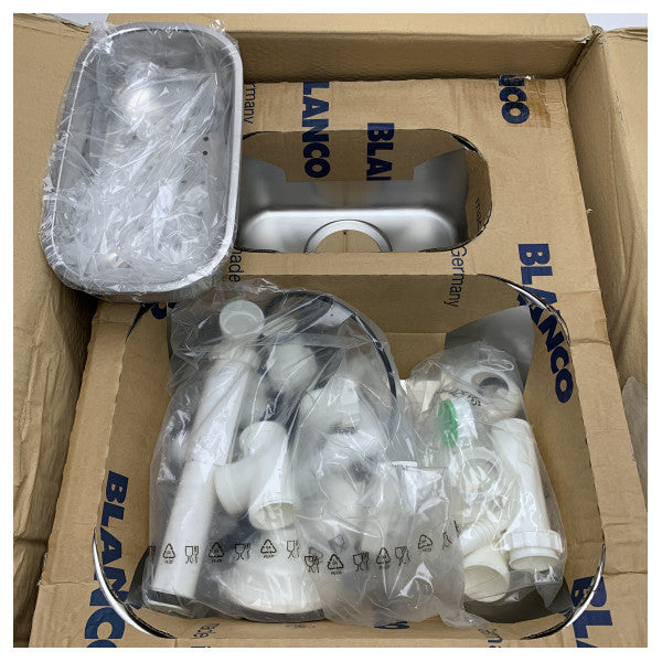 Blanco Blancoviva 6 F 18/10 морска мивка от неръждаема стомана - трайна, устойчива на корозия кухненска мивка за лодка