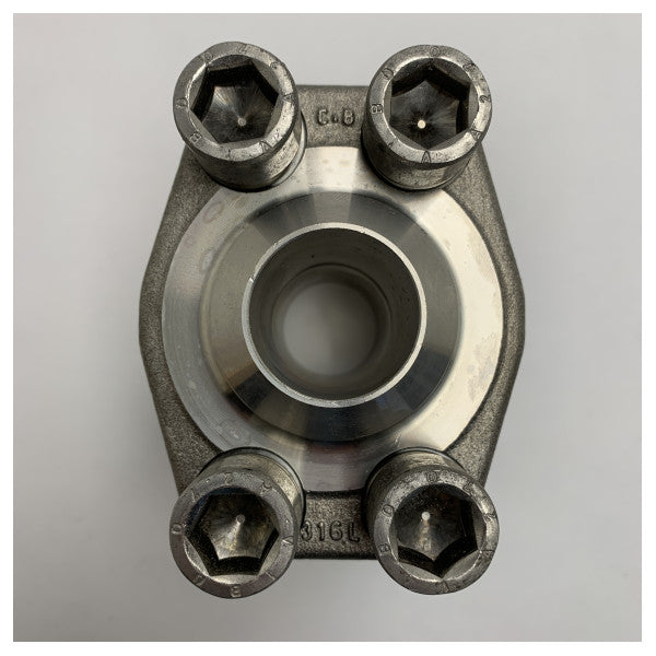 Meriluokan ruostumattomasta teräksestä 316L valmistettu laippakytkin 1,5 tuuman vasemmanpuoleinen kierre Kestävä merenkestävä