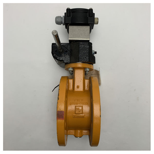 Válvula Borboleta de Deslocamento Duplo de Alta Qualidade DN80 para Aplicações Marítimas e Offshore com sensor de posicionamento