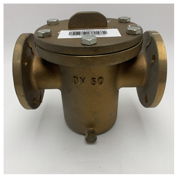 Marine Grade DN50 Bronze & AISI Stainless Steel Inline Sea Strainer Filter for Corrosion-Resistant Marine Applications