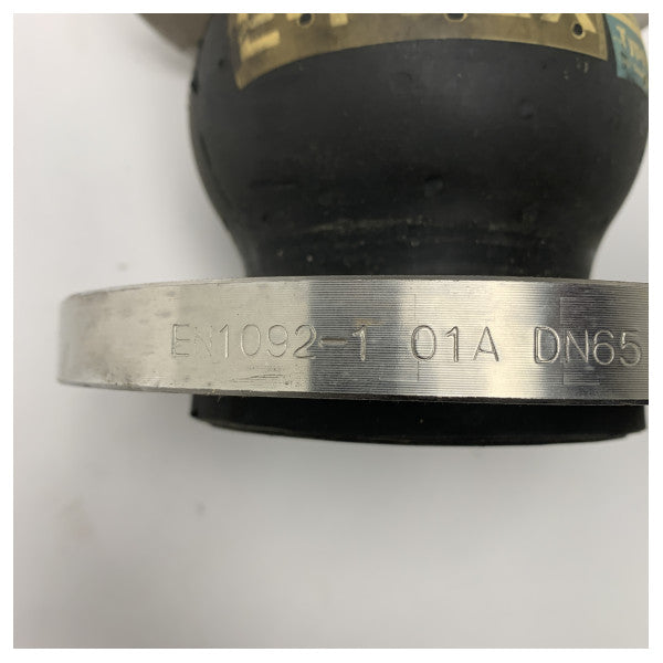 Гнучкий гумовий компенсатор DN65 PN10/16 з фланцями з нержавіючої сталі для гасіння вібрацій і теплового розширення в системах трубопроводів